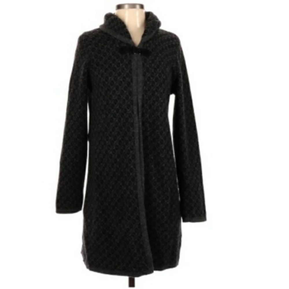 Chiaramente Made in Italy Wool Long Sweater Coat